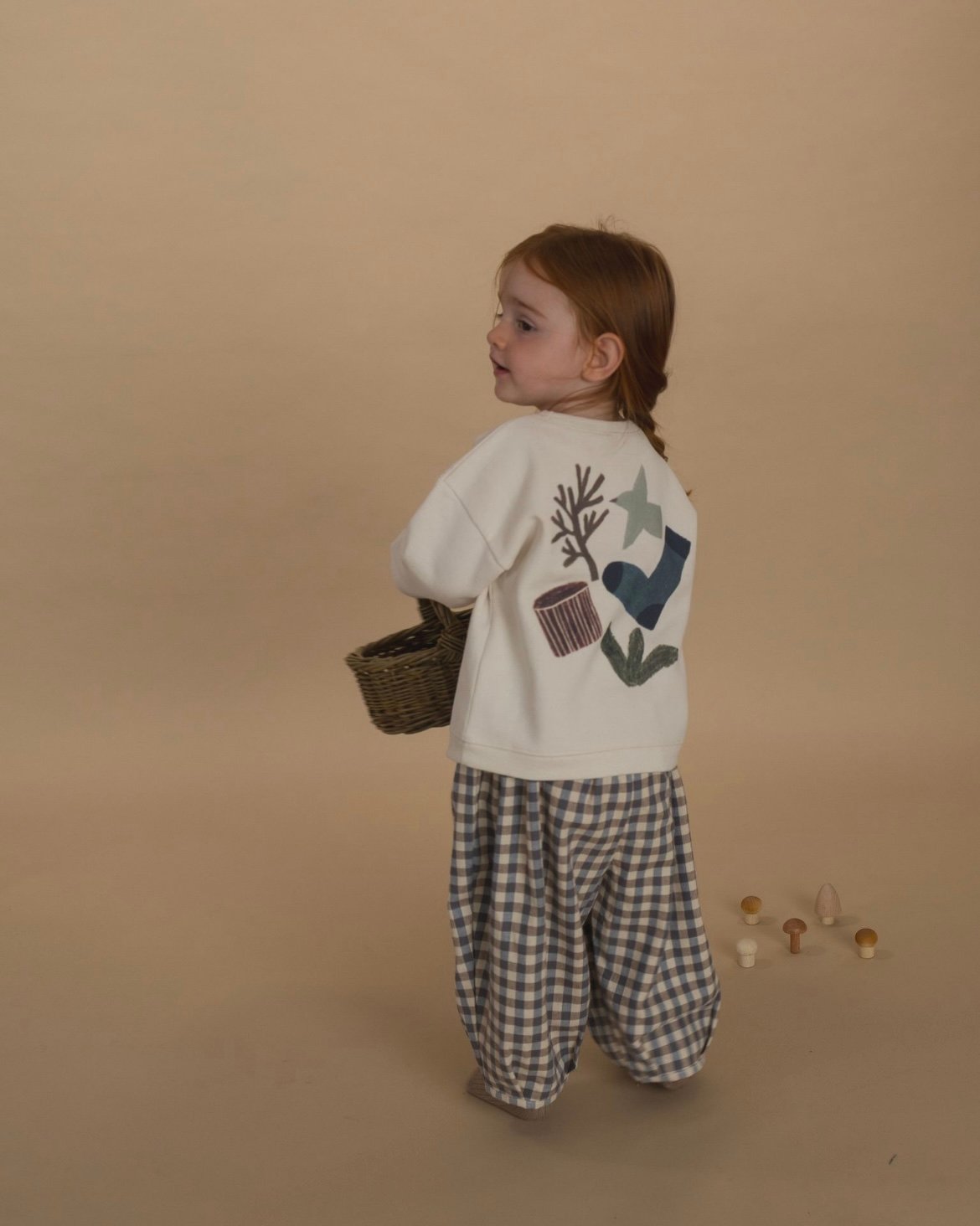 【新品】organic zoo 1-2y Gingham Lodge Pants Shoreline Gingham Lodge Pants | Organic Zoo