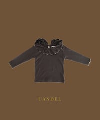 UANDEL - Mellow Collared Tops(Charcoal)