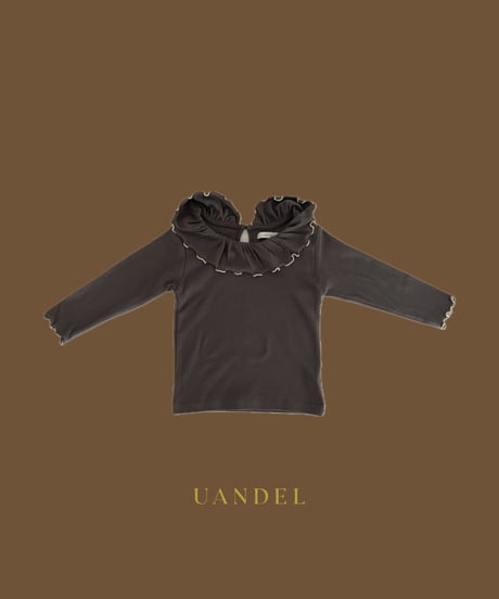 UANDEL - Mellow Collared Tops(Charcoal)