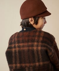 HELLO LUPO - Bell coat / purple check (6-7y siz