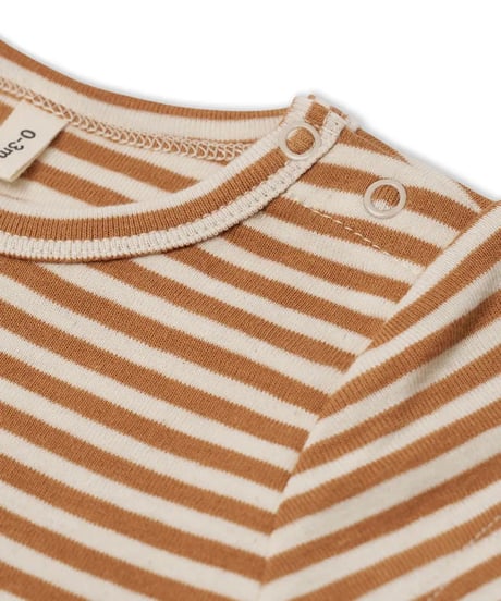 organic zoo - Copper Stripes Short Sleeve Bodysuit