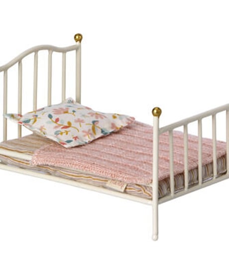 【予約販売商品】Maileg - Vintage bed; Mouse - Off white MOUSE (ビンテージ・ベッド/オフホワイト)