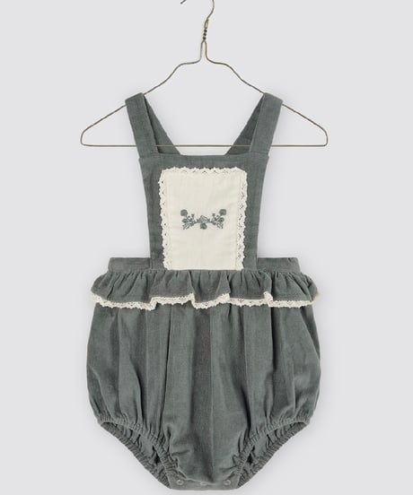 Little Cotton Clothes - Dhalia Romper - Blue Velvet