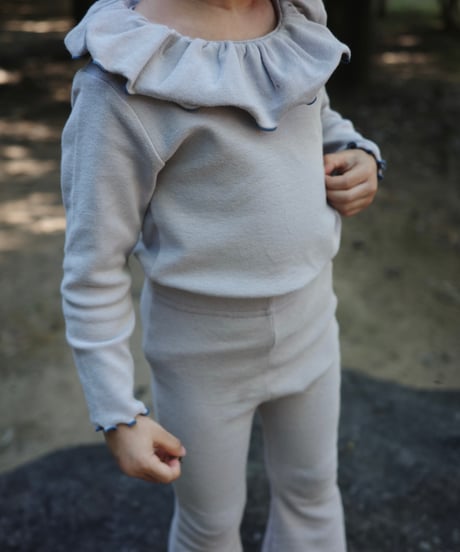 UANDEL - mellow collared tops(gray)