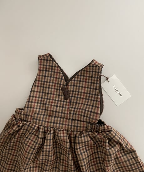 HELLO LUPO - Sissi Skirt / camel check ラスト18-24m