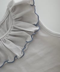 【予約商品】UANDEL - mellow collared tank tops(blue gray)