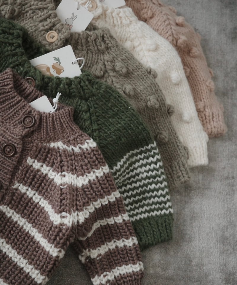 THE BLUEBERRY HILL 人気のポップコーンニット⭐︎新品未使用！ THE BLUEBERRY HILL - Popcorn Cardigan Cream |