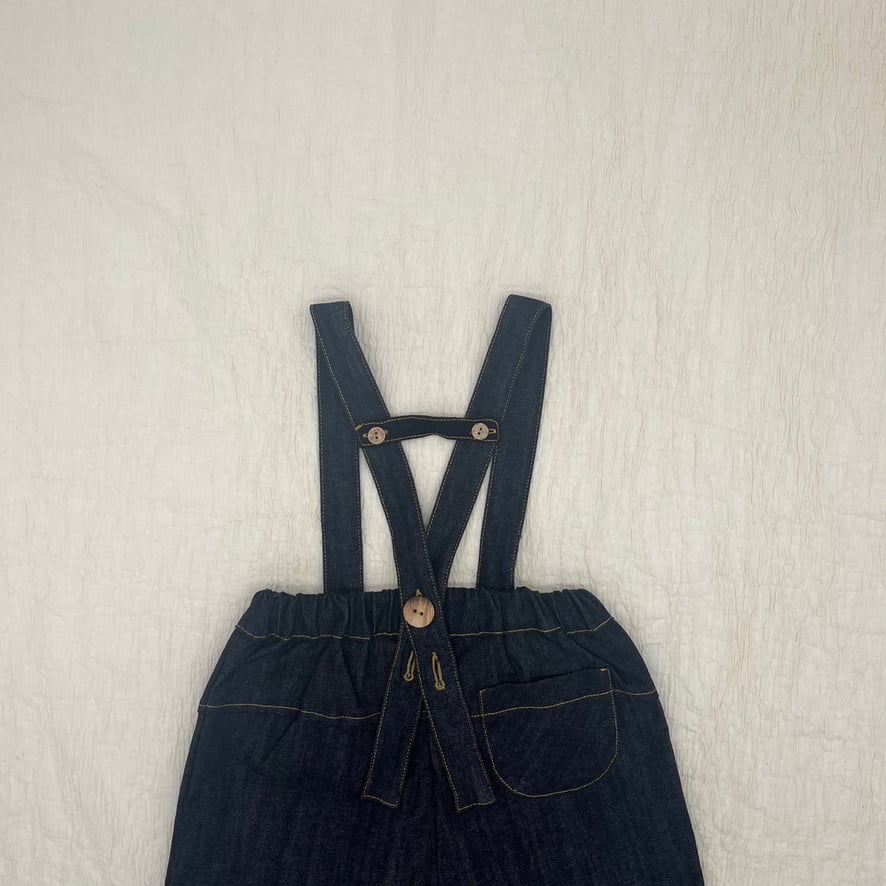 【Hello Lupo】Denim Blueサロペット2-3y HELLO LUPO - BROOKS TROUSERS - BLUE DENIM | UANDEL