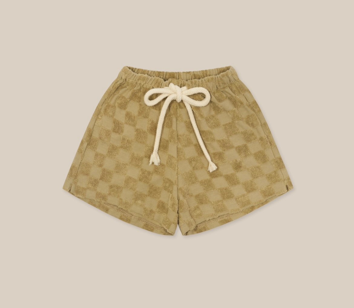 organic zoo Grid Check Frill フリルチェックパンツ organic zoo - Dusky Checkerboard Terry Rope Sh