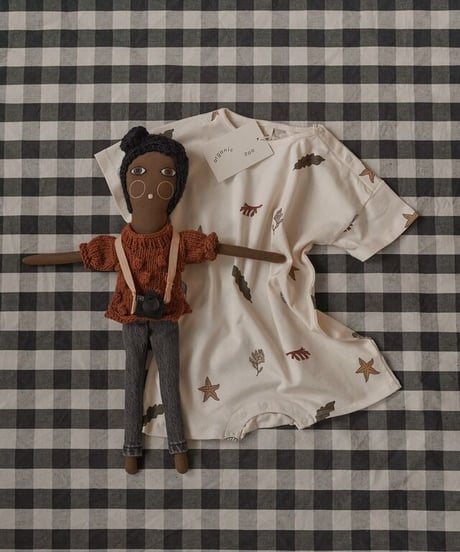 ラスト( 0-6m)organic zoo - Seaweed Summer Romper