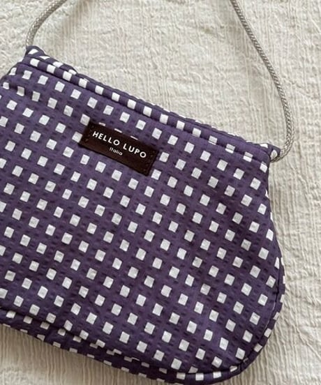 HELLO LUPO - L Bag (Lilac quadri)