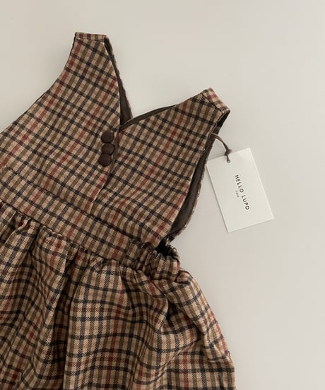 HELLO LUPO - Sissi Skirt / camel check ラスト18-24m