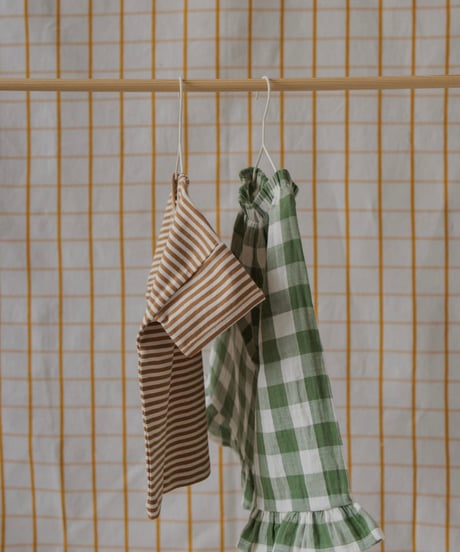 organic zoo - Dill Gingham Frill Culottes