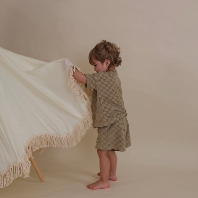 organic zoo - Dusky Checkerboard Terry Rope Sh