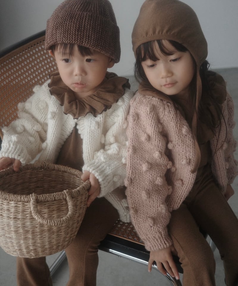 THE BLUEBERRY HILL 人気のポップコーンニット⭐︎新品未使用！ THE BLUEBERRY HILL - Popcorn Cardigan Cream |