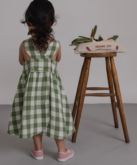 organic zoo - Dill Gingham Sleeveless Dress