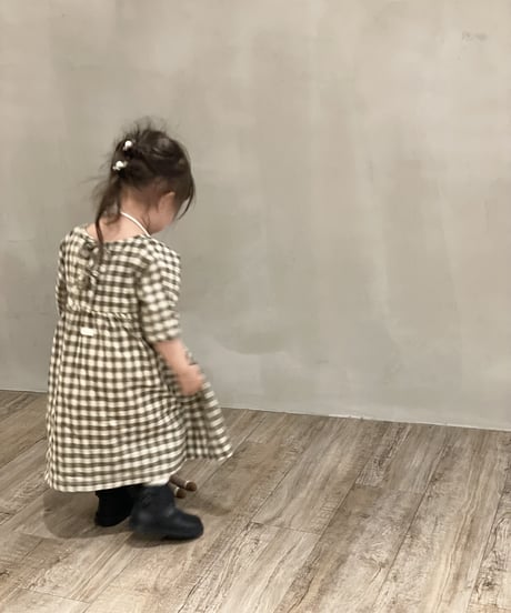 organic zoo - Olive Gingham Bella Dress 送料無料