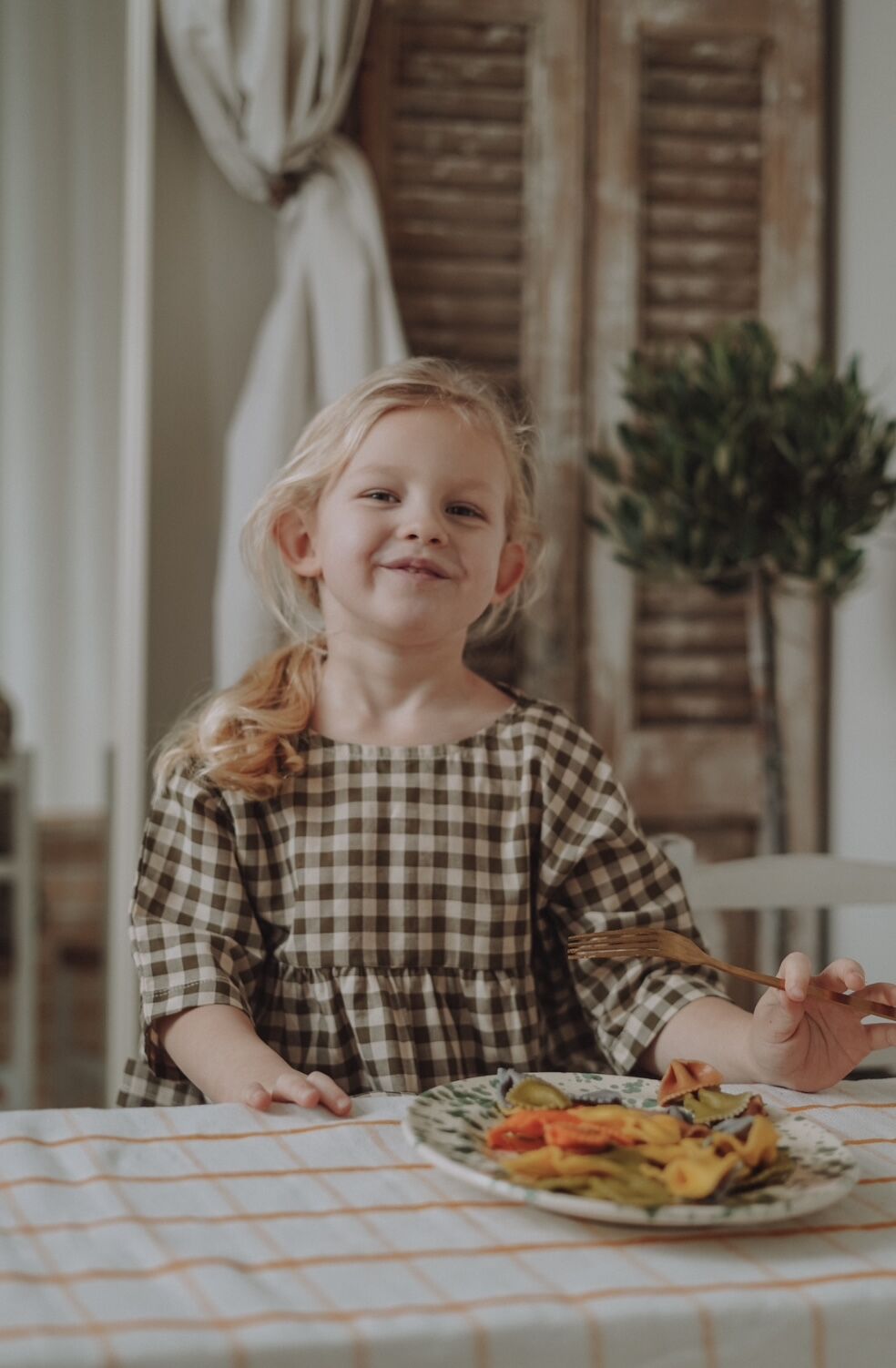 organic zoo - Olive Gingham Bella Dress 送料無料 |