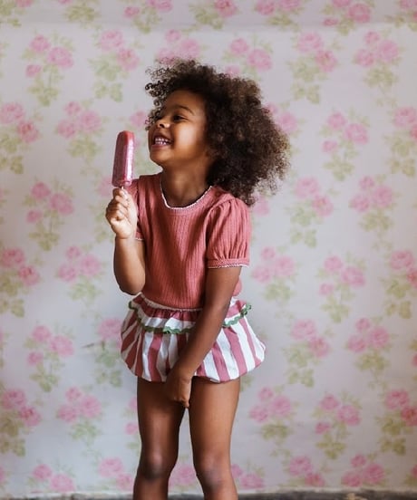 Little Cotton Clothes -  Frilly Bloomers in Raspberry Stripe