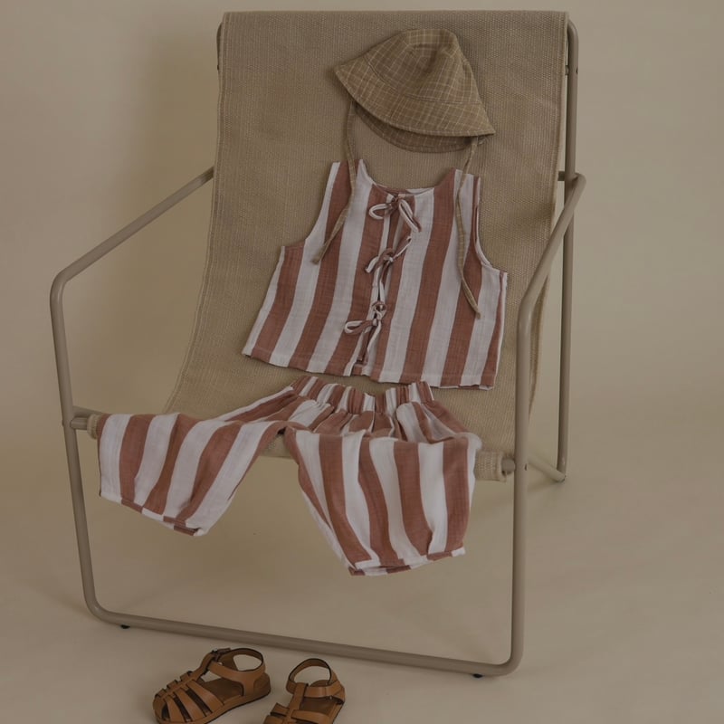 【本日限定】美品 Organic Zoo Stripes Resort 1-2Y organic zoo Sienna Stripes Resort Pants リゾートパンツ