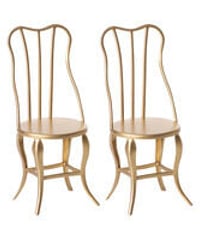 【予約販売商品】Maileg - Vintage chairs Micro-Gold (ビンテージ・チェア)