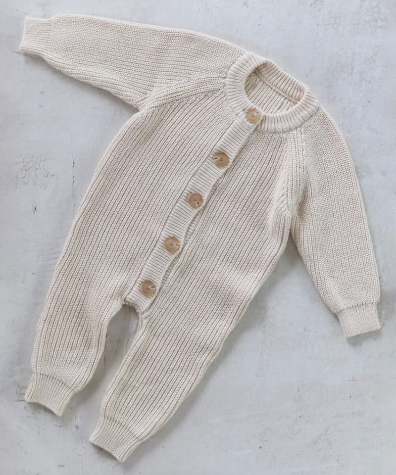予約】EARTH THE ARCHIVE - Button knit jumpsuit(3カ
