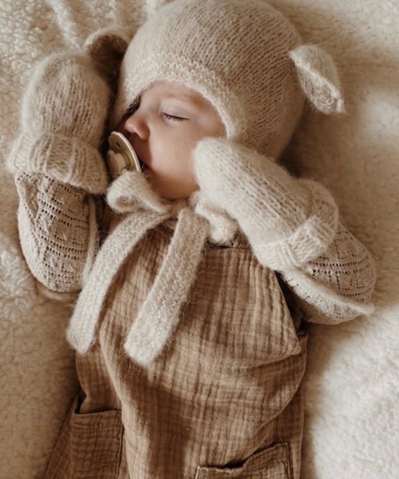 DROMe 00’s archive フェアリーグランジ ラムファー 羊革 GANG OF KIDS - Fairy Hat Alpaca & Silk Creme |