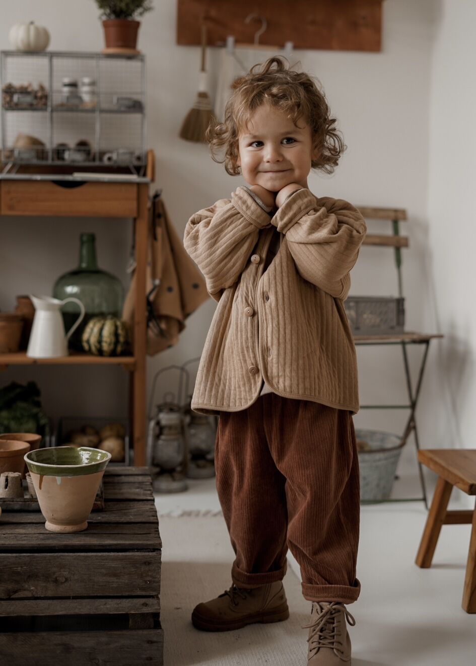 organic zoo - Gold Quilt Cardigan | UANDEL