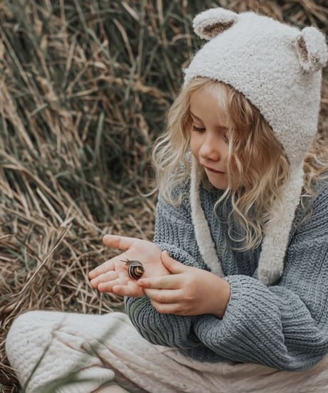 Kiddy Stuff - Boucle Bear Hat Ivory