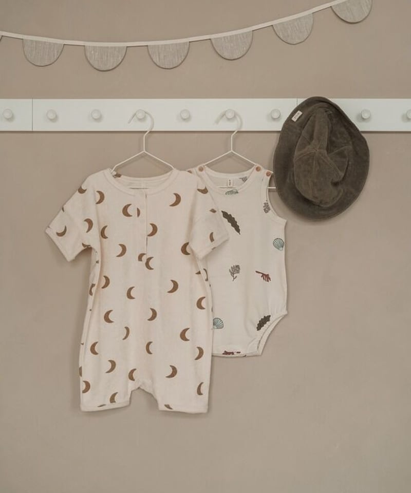 organic zoo - Gold Midnight Terry Beach Romper ...