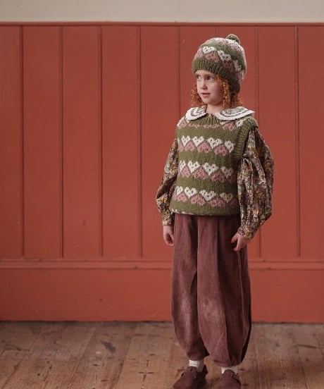 Little Cotton Clothes - Jessica Trousers Velvet in Nutmeg