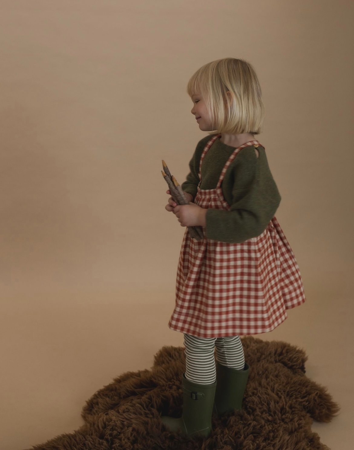 organic zoo - Paprika Gingham Tribe Skirt | UANDEL