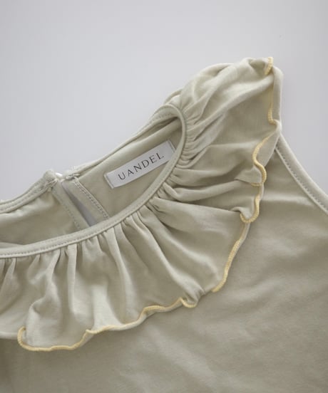 【予約商品】UANDEL - mellow collared tank tops(melon yellow)