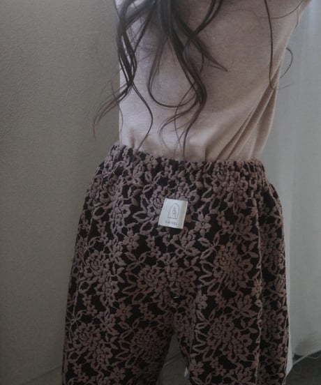 【adult予約販売商品】UANDEL - Vintage Floral Lace Pants