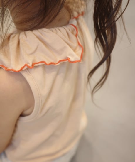 【予約商品】UANDEL - mellow collared tank tops(salmon pink)