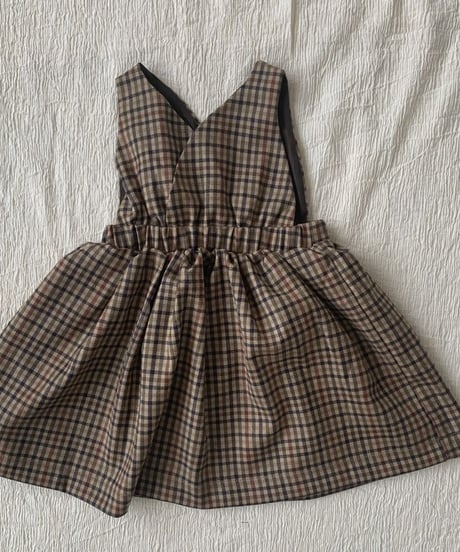 HELLO LUPO - Sissi Skirt / camel check ラスト18-24m