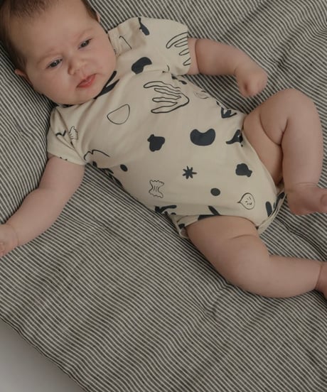 organic zoo - Capri Undyed Cotton Short Sleeve Bodysuit