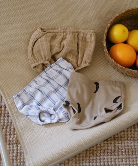 organic zoo - Navy Window Check Shortie