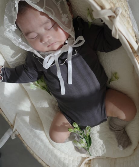 UANDEL - mellow collared romper (charcoal)