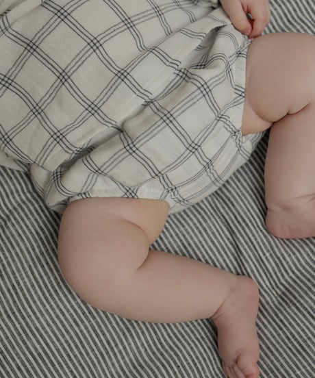organic zoo - Navy Window Check Shortie