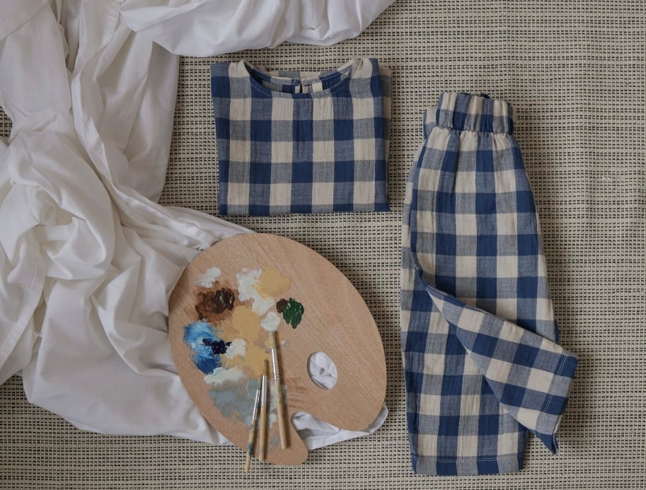 organic zoo オーガニックズー  ブルー ギンガムチェック　3-4y 楽天市場】オーガニックズー Pottery Blue Gingham Boxy T-Shirt