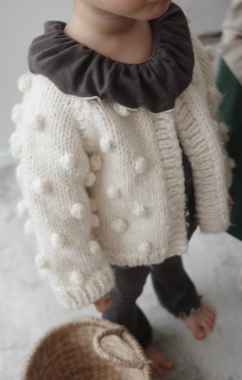 THE BLUEBERRY HILL 人気のポップコーンニット⭐︎新品未使用！ THE BLUEBERRY HILL - Popcorn Cardigan Cream |