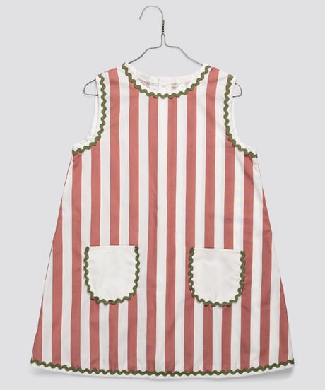 Little Cotton Clothes -  Hannah Dress Raspberry Stripe