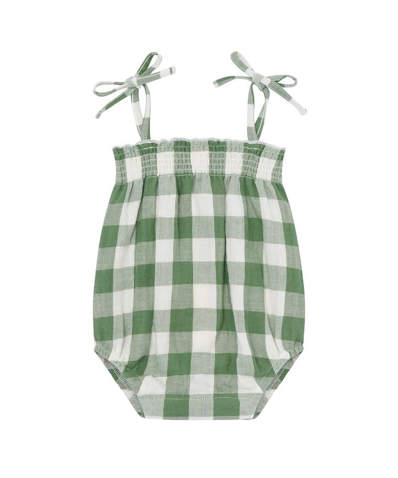 organic zoo セットアップ 1-2y organic zoo - Dill Gingham Spaghetti Bodysuit |