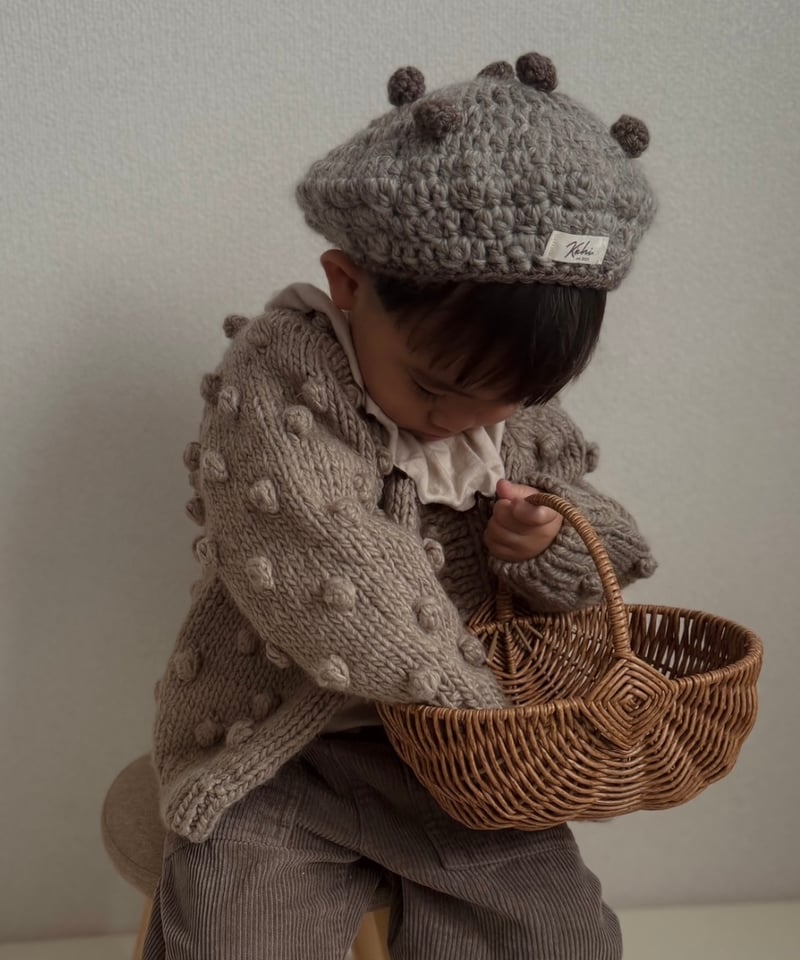 THE BLUEBERRY HILL - Popcorn Cardigan Flax | U