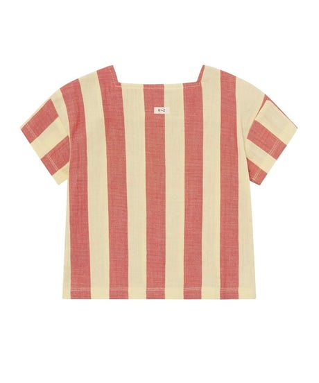 organic zoo - Tomato Stripes Square Neck T- Shirt
