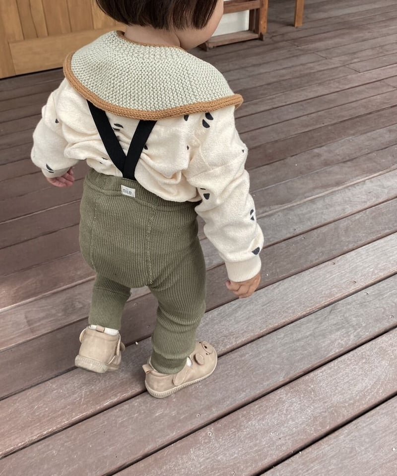 mile -suspender leggings (herbal green) | UANDEL