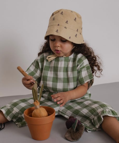 organic zoo - Dill Gingham Boxy T-Shirt
