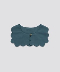 Little Cotton Clothes - Scalloped Collar in Pier Blue