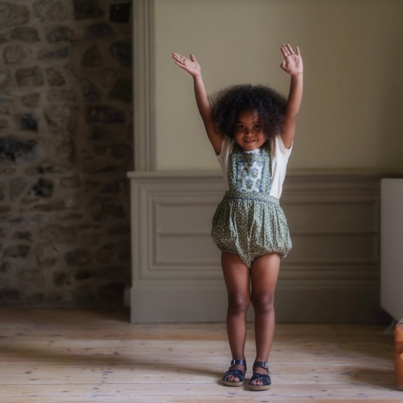 Little Cotton Clothes - Dhalia Romper Hawthorn